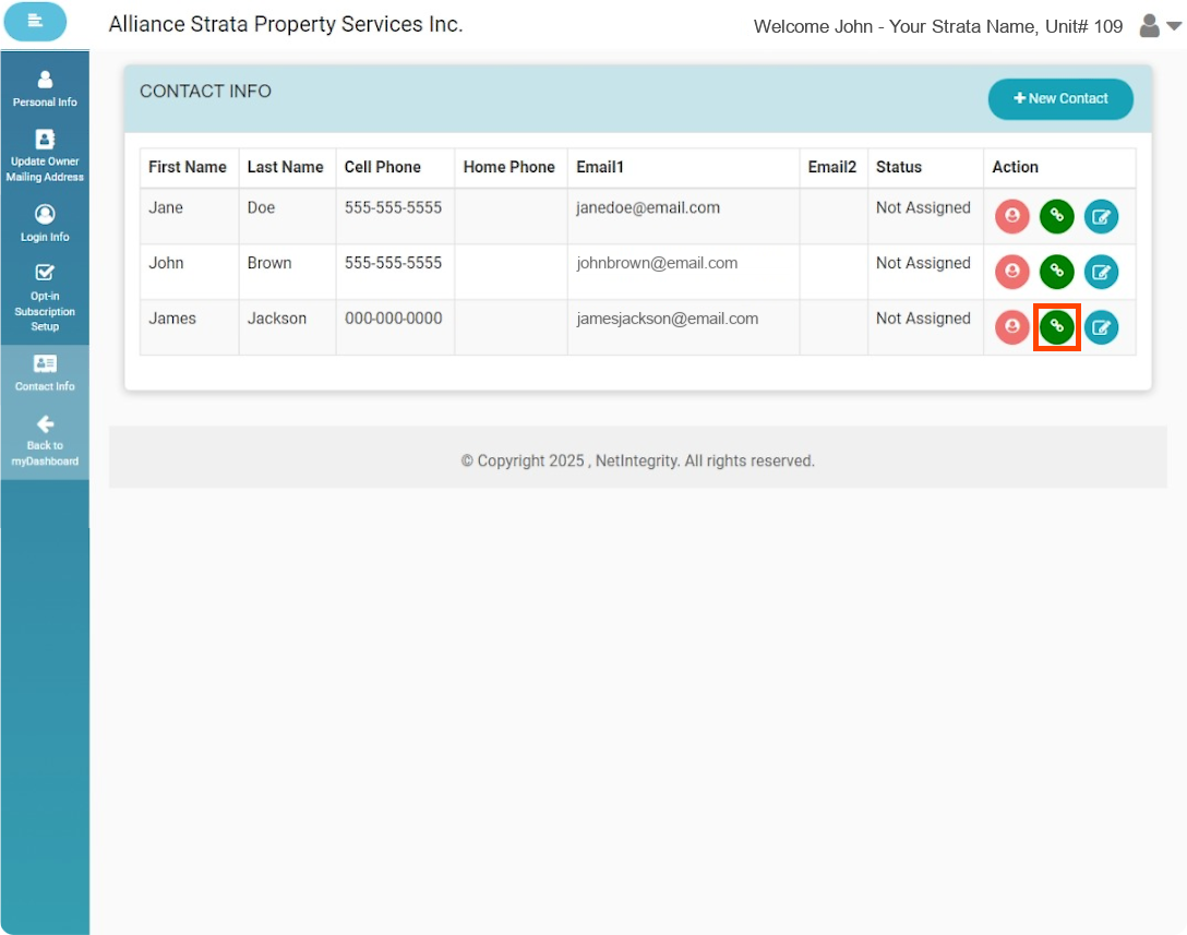 Granting a Contact access to the Portal | Alliance Strata Property ...